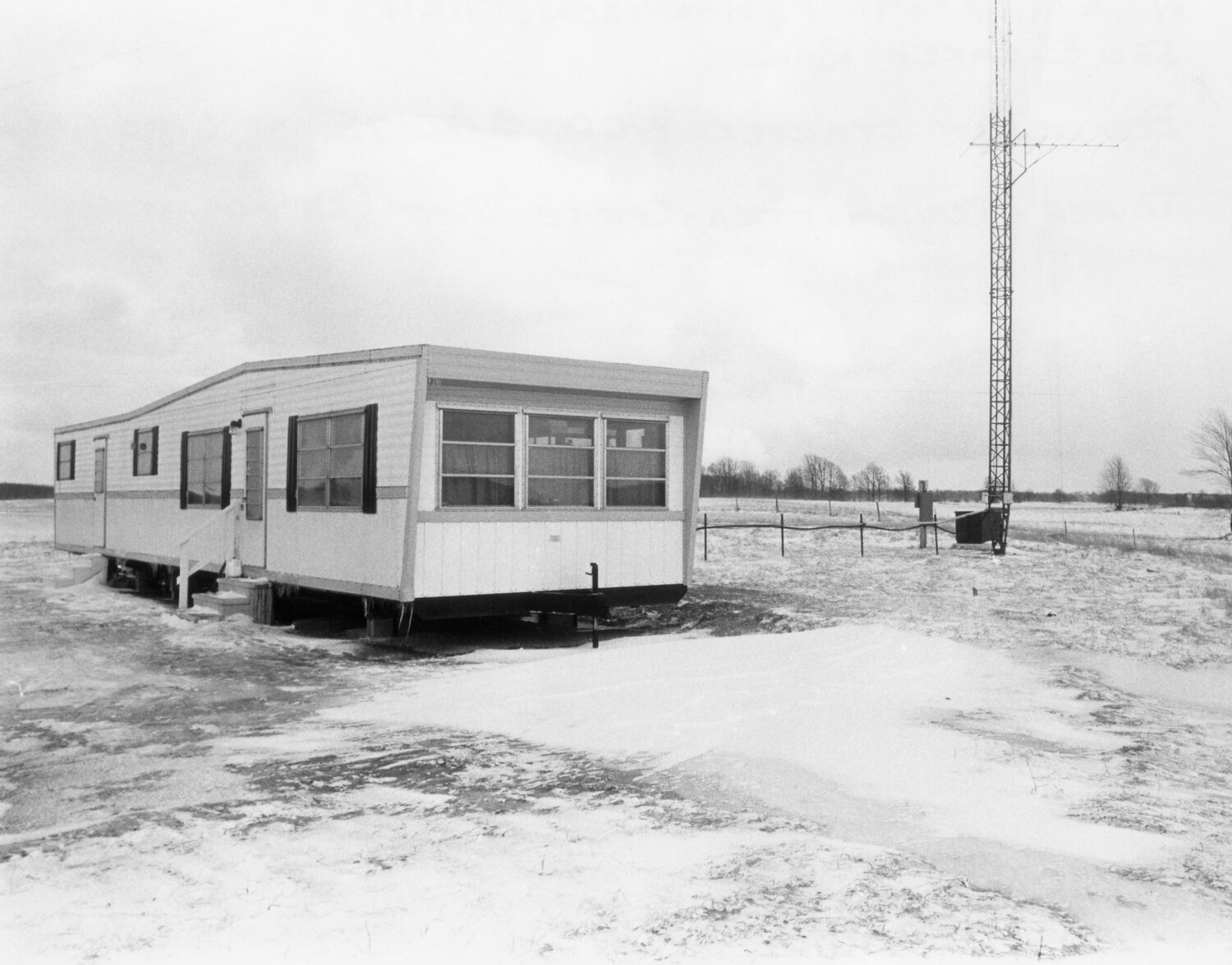 This mobile home and transmitter was the first location of Dave Carmine’s radio station, WKKM in the mid-1970s on Larch Road west of Harrison.
